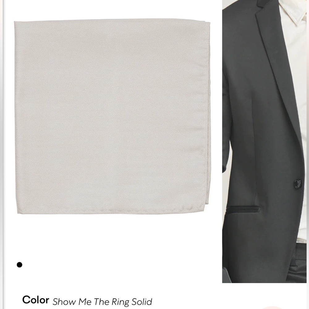 Desert Solid pocket square by Show Me Your Mumu in “Show Me The Ring”